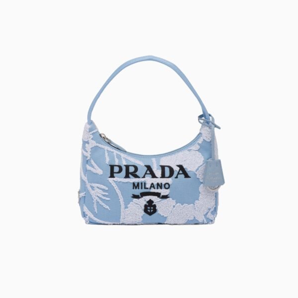 Re-Edition 2000 embroidered drill mini bag