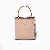 Small Saffiano Leather Panier Bag