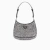 Cleo satin bag with crystals