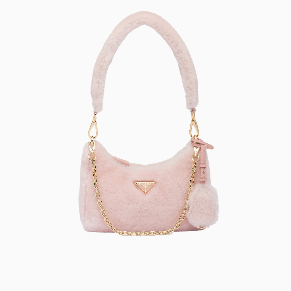 Shearling mini-bag