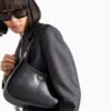 Cleo brushed leather shoulder bag