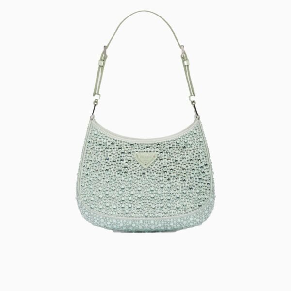 Cleo satin bag with crystals