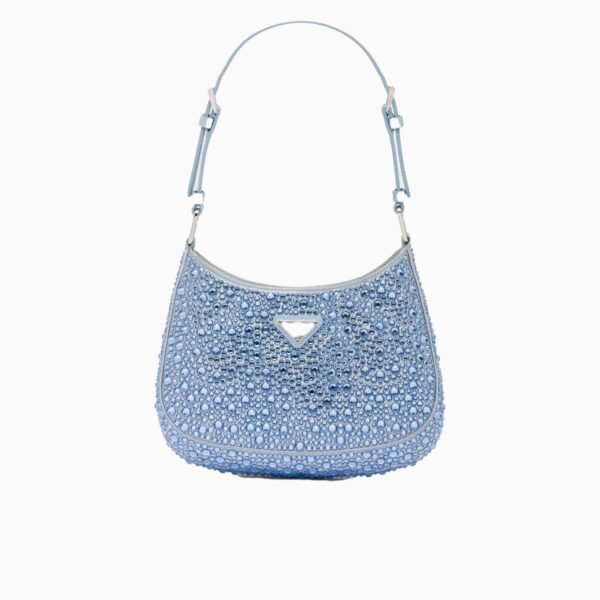 Cleo satin bag with crystals