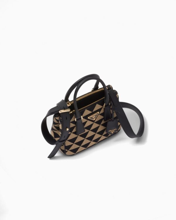Galleria embroidered fabric mini bag