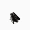 Embellished satin and leather mini-pouch