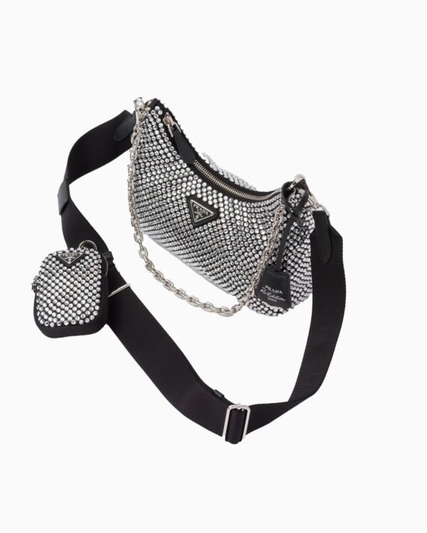 Re-Edition 2005 satin bag with crystals