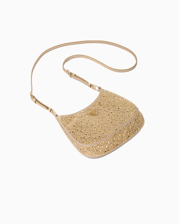 Cleo satin bag with crystals