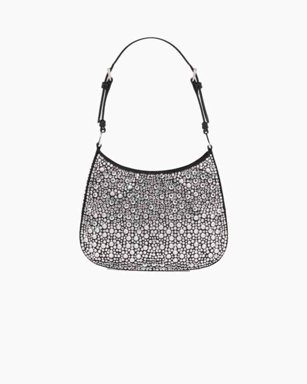 Cleo satin bag with crystals