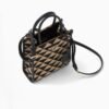 Symbole embroidered fabric mini bag