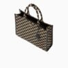 Symbole embroidered fabric handbag