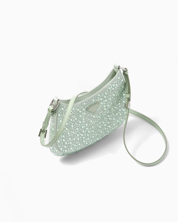 Cleo satin bag with crystals