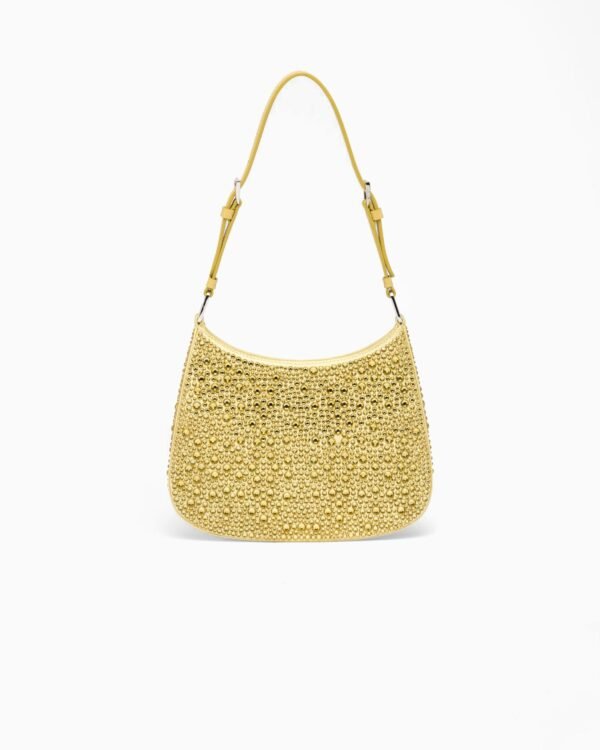 Cleo satin bag with crystals