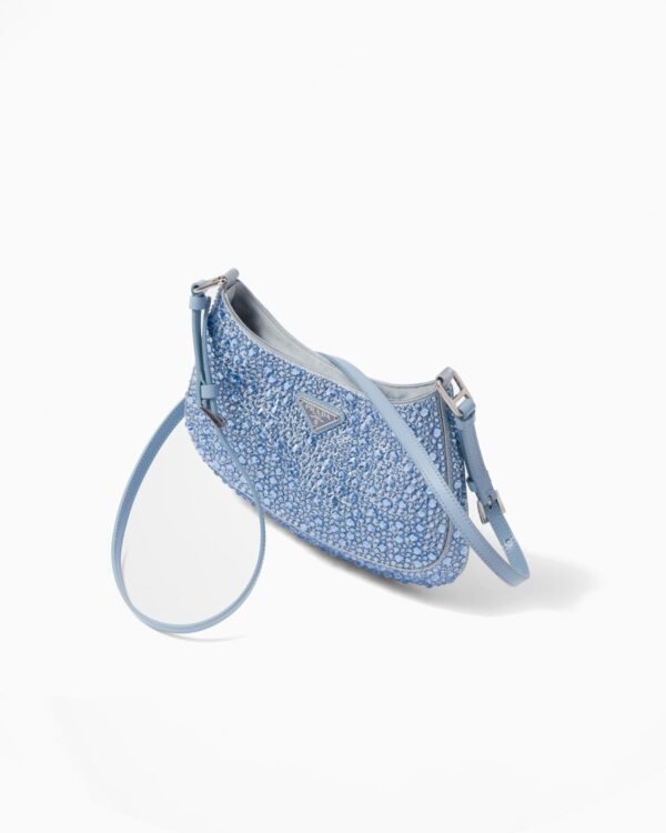 Cleo satin bag with crystals