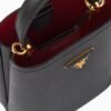 Small Saffiano Leather Panier Bag