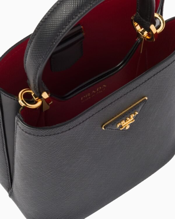 Small Saffiano Leather Panier Bag