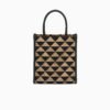 Symbole embroidered fabric mini bag