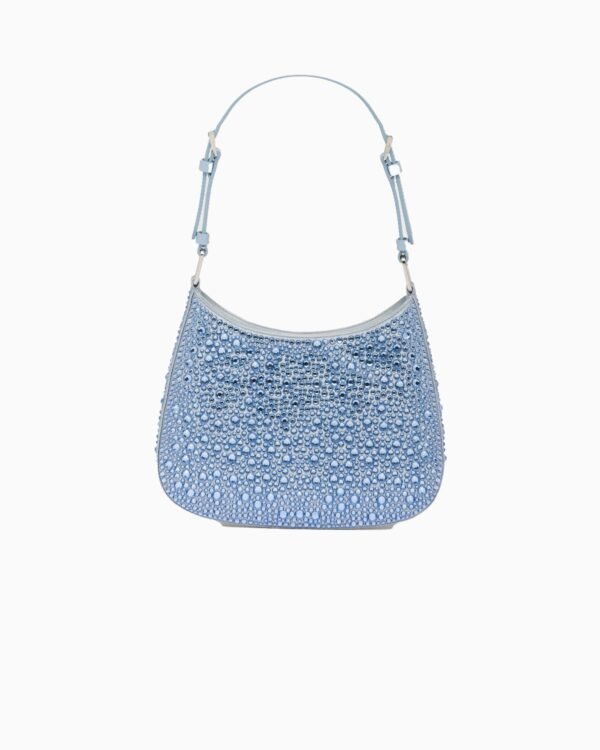 Cleo satin bag with crystals
