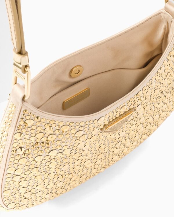 Cleo satin bag with crystals