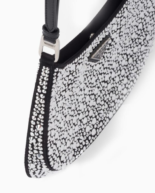 Cleo satin bag with crystals