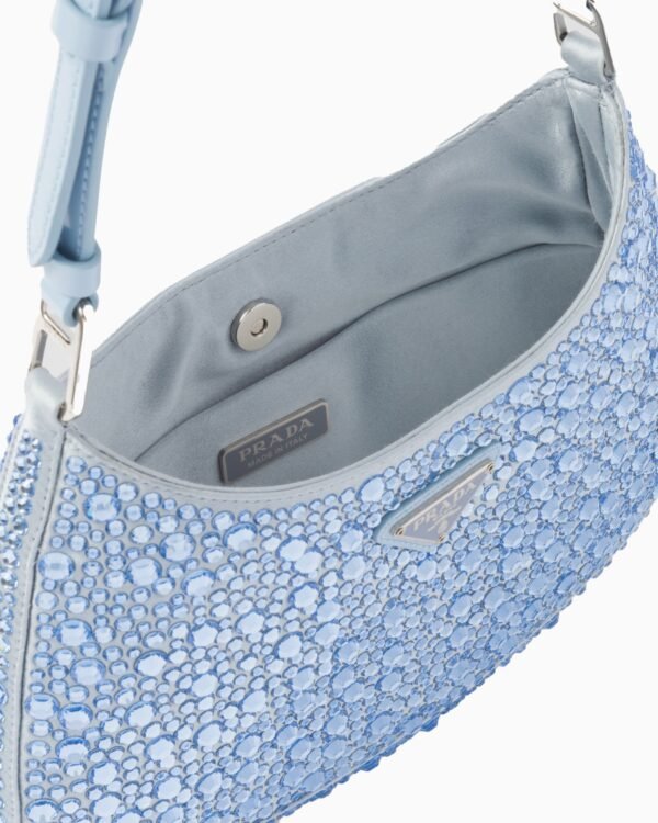 Cleo satin bag with crystals