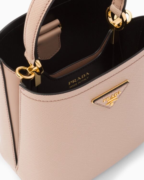 Small Saffiano Leather Panier Bag