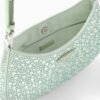 Cleo satin bag with crystals