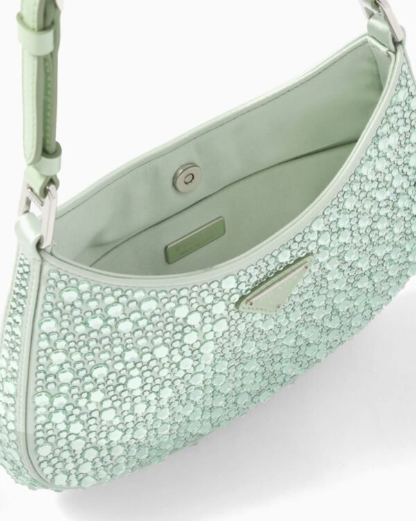 Cleo satin bag with crystals