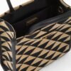 Symbole embroidered fabric mini bag