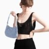 Cleo satin bag with crystals
