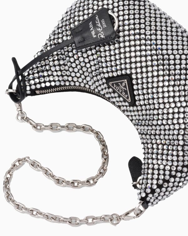 Re-Edition 2005 satin bag with crystals