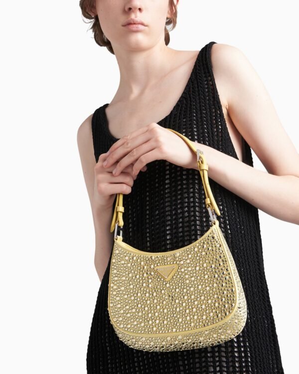 Cleo satin bag with crystals