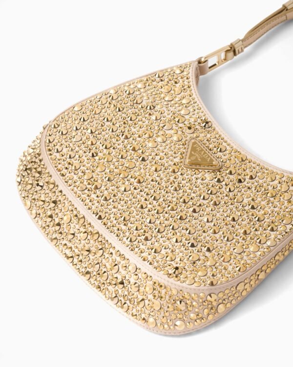 Cleo satin bag with crystals