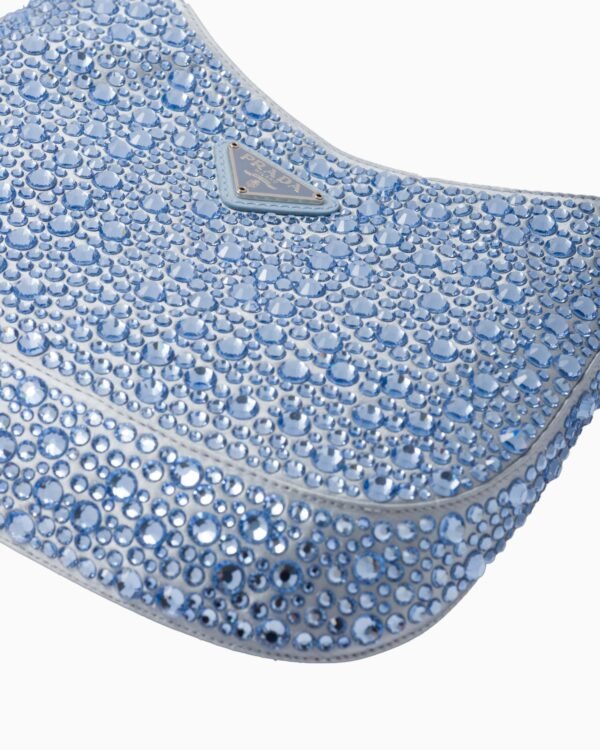Cleo satin bag with crystals