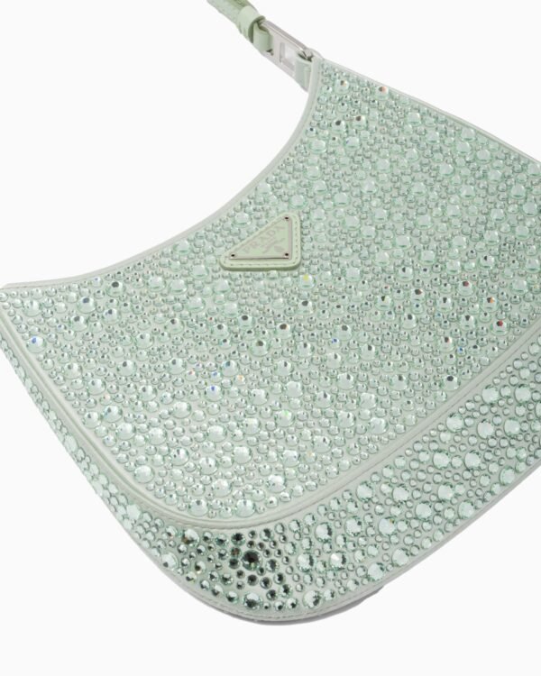 Cleo satin bag with crystals