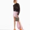 Symbole embroidered fabric mini bag