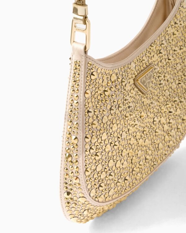 Cleo satin bag with crystals