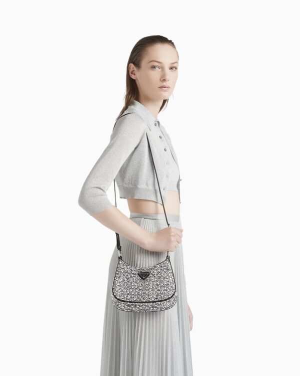 Cleo satin bag with crystals