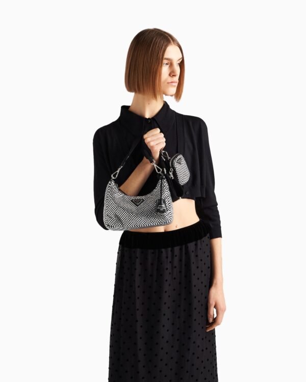 Re-Edition 2005 satin bag with crystals