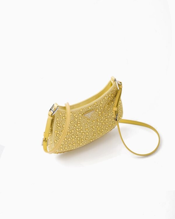Cleo satin bag with crystals