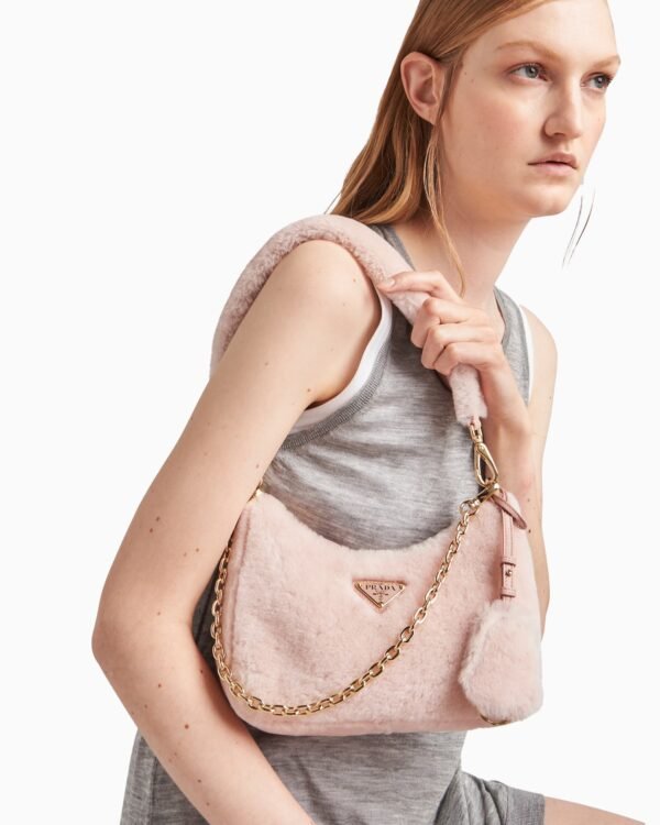 Shearling mini-bag