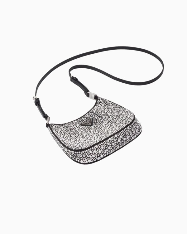 Cleo satin bag with crystals
